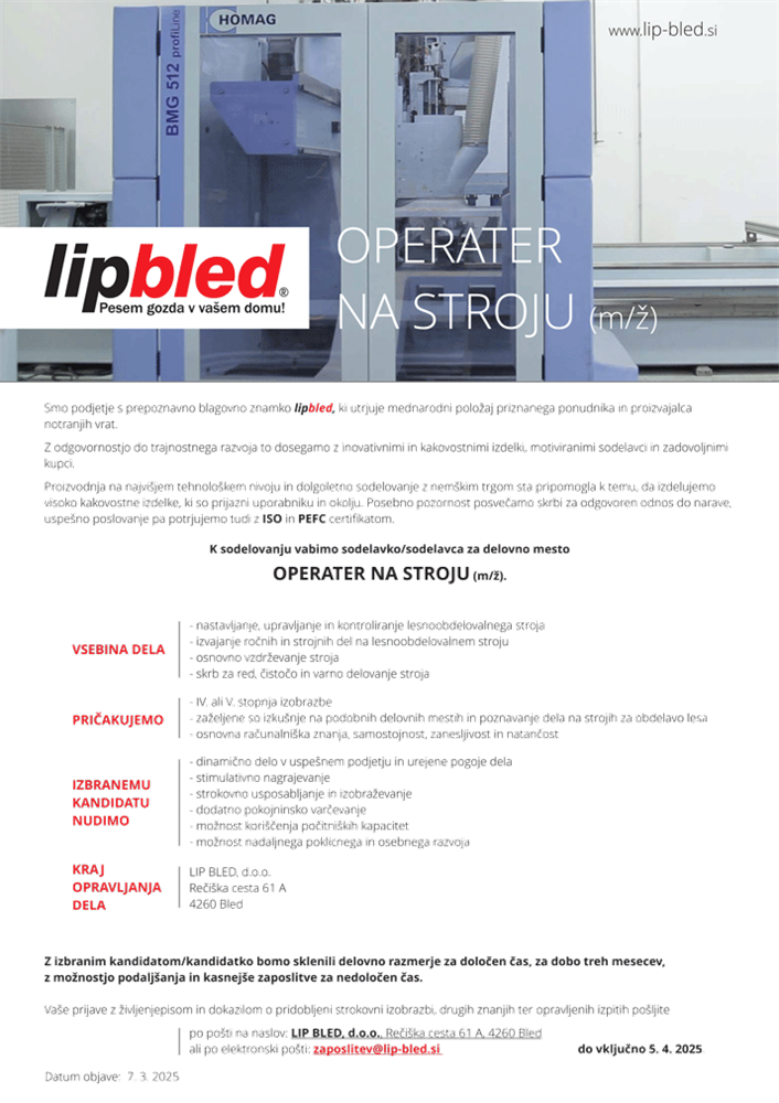 OPERATER NA STROJU